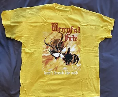 Mercyful Fate Oath Metal Shirt Yellow Xl Metallica King Diamond Slayer Venom Dio • $19