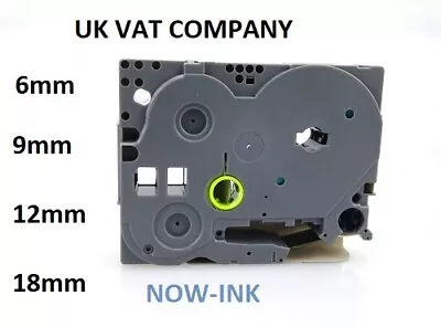 COMPATIBLE LABEL TAPE FOR BROTHER 6mm 9mm12mm18mm FOR P-TOUCH H101CPT-H101C • £3.99