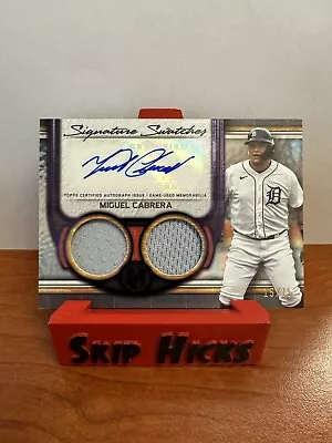 Miguel Cabrera 2023 Topps Museum Sig. Swatches Dual Relic Autograph 15/15 • $149