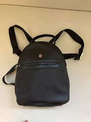 Tommy Hilfiger Mini Backpack Purse Black  10”x8”x4” NWOT 354 • $19.95