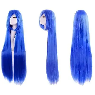 £13.69 • Buy Womens Long 100cm Straight Cosplay Fancy Dress Party Anime Cosplay Full Wigs