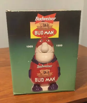 1999 Anheuser Busch Budweiser 30th Anniversary Bud Man Stein New In Box • $65.99