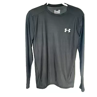 Under Armour Compression Shirt Mens Medium Black Lightweight Training Top • $34.99