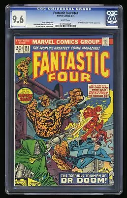 Fantastic Four #143 CGC NM+ 9.6 Doctor Doom! Cameos By Invisible Girl Franklin! • $169