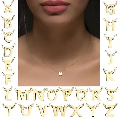 Delicate Gold Monogram Necklace For Women Cute Letter Name Choker Necklaces For • $8.93