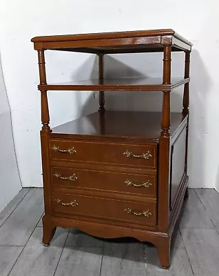 Antique English Regency Mahogany Wood 3-Tier End Table Georgian/Edwardian Style • $517.50