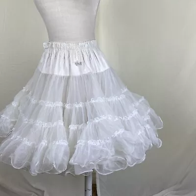 Square Dance Petticoat WHITE MALCO MODES M #592 ADJ LENGTH SOFT  • $99