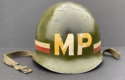 WWII M1 Fixed Bale Vietnam Reissue MP Helmet Bail • $150