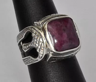 Konstantino Men's Cut Out Ring Size 10 Ruby Root Sterling Silver Heonos New • $890
