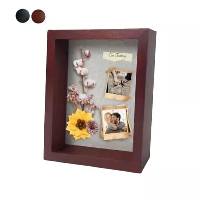 8 X10  Solid Wood Display Shadow Box Frame - Memory Box For 8x10 Mahogany • $32.17