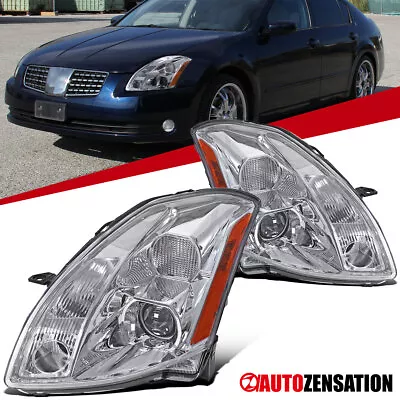 Fit 2004 2005 2006 Maxima Halogen Projector Headlights Lamps Assembly Left+Right • $206.99