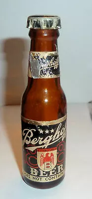 Mini Souvenir BEER BOTTLE 1950s BERGHOFF 1887 BEER Chicago IL W. Orig. Cap • $12.50