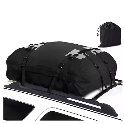 Black Car Trunk SUV Cargo Luggage Waterproof Rooftop Carrier Storage Travel Bag • $96.01
