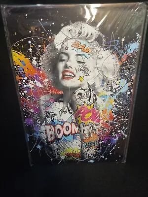 Banksy Art Marilyn Monroe  Boom Pow Bam  Abstract Art UV METAL PLAQUE Poster  • £10.95