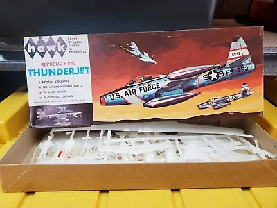 1964 Hawk Republic F-84G Thunderjet Model Kit 1/48 • $20.56