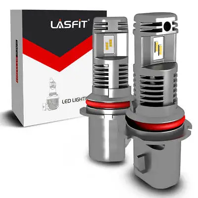 Lasfit 9007 HB5 LED Headlight Bulbs High Low Beam 6000K White Fanless Bright 2X • $36.99