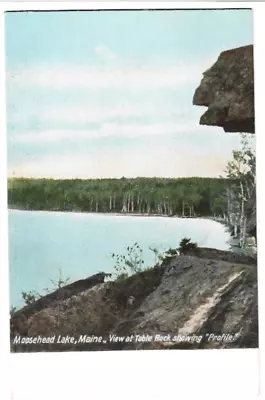 Moosehead Lake Greenville Maine USA Table Rock Profile 1905 UDB Vintage Postcard • $3.86