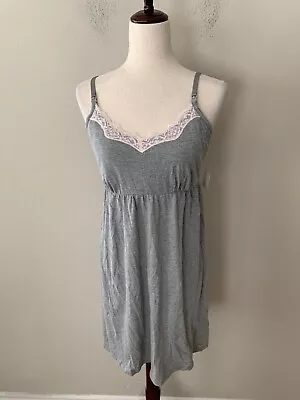 NWT! Motherhood Maternity Women's Sz M Lace Trim Clip Down Nursing Nightgown • $16.19