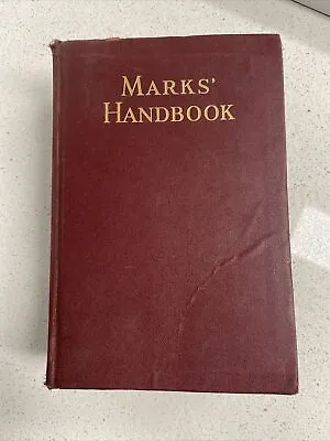 Vintage Mechanical Engineers Handbook By Lionel S. Marks Fifth Edition 1951 • $15.99
