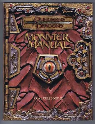 Monster Manual (Dungeons & Dragons D&D 3.0 Core Rulebook D20 2000 WoTC) 2 • $25.99