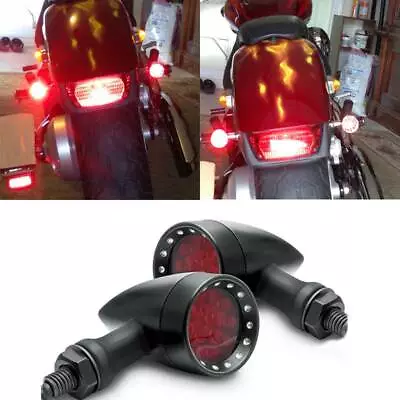 For Honda VTX 1300 1800 C VT750 Motorcycle LED Turn Signals Blinker Lights Black • $23.59