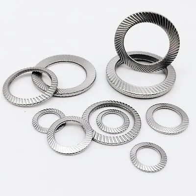 M2.5-M16 DIN9250 Stainless Steel Disc Spring Serrated Lock Washer Elastic Gasket • $2.39
