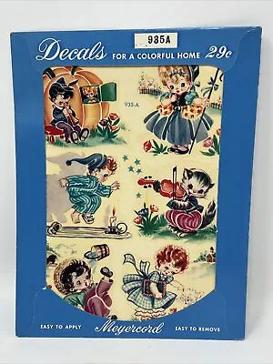 Vintage Meyercord Decals Decor Water Applied Decorations #935A Nursery Rhymes • $24.99