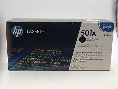 NEW SEALED**Genuine* HP LaserJet 501A Q6470A Black Toner Cartridge • $39