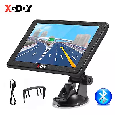 XGODY 7  GPS Navigation Units W/ Bluetooth Sunshade 8GB For Car Truck HGV Coach • $60.38