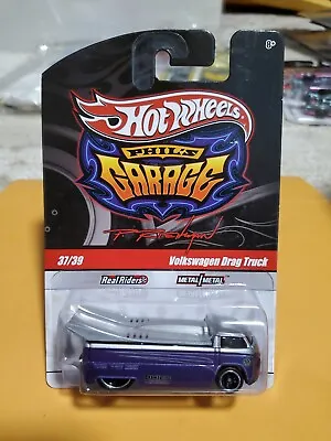 Hot Wheels Phil's Garage #37/39 Volkswagen Drag Truck Purple Metal Real Riders • $8.99
