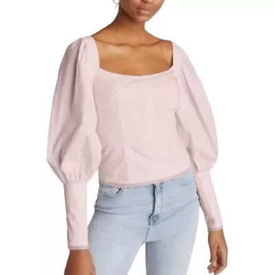 NWT Choosy Priscilla Square Neck Puff Sleeve Top XS  • $12