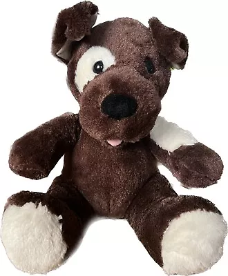 Adorable Build-A-Bear Puppy Dog Plush With Cream Eye-Patch 10  From Tail To Head • £7.99