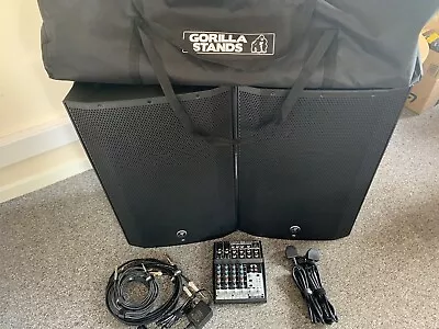 £600 • Buy Pair Of Mackie Thump 15a PA Speakers, With Mixer, Cables & Stands