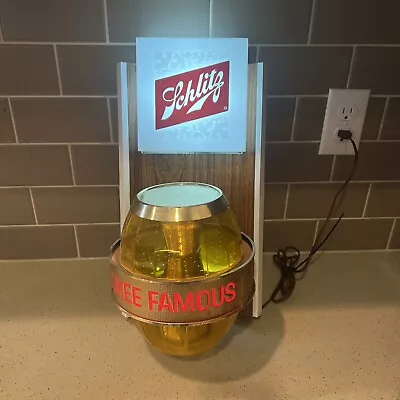 1965 Schlitz Barrel Motion Sign The Beer That Made Milwaukee Famous Working • $76