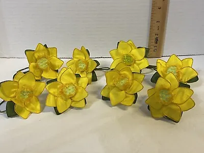 Vintage Daffodil Napkin Rings Set Of 6 Assemblage Crafts Easter Spring • $14.99