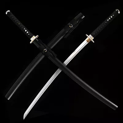 Dragon Tsuba Black Katana 9260 Spring Steel Japanese Samurai Sword Full Tang • $99.99