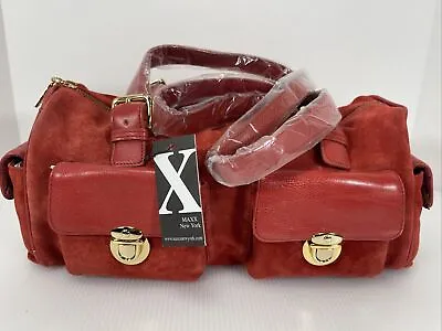 MAXX NEW YORK Exquisite Leather Suede Purse New Red • $42