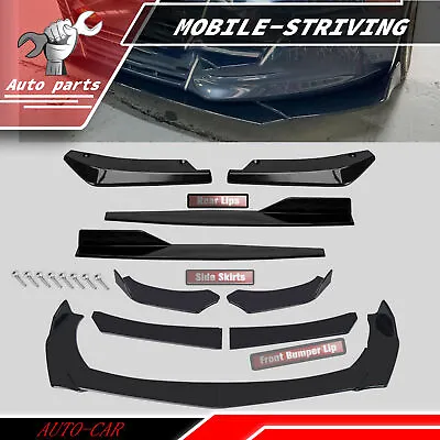 Glossy Black Front Bumper Lip Splitter Lower Spoiler Body Kit For Ford Focus MK3 • $55.99