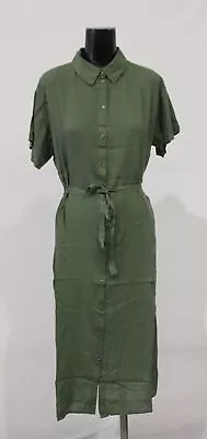 Vero Moda Women's Basic Short Sleeve Shirt Dress AH4 Laurel Wreath Green Medium • $11.69