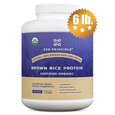 6 Lb. Organic Brown Rice Protein Powder. USDA Certified. 80% Protein. • $54.95