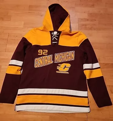  Champion Central Michigan Chippewas Hockey Hoodie Sweatshirt 92  Size Medium • $22.80