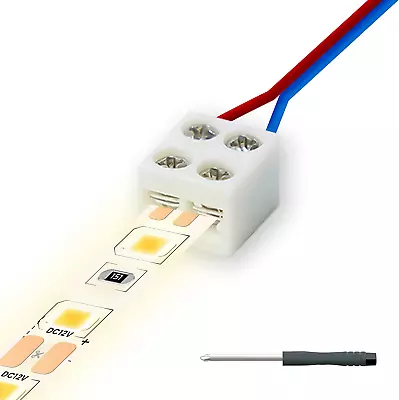 30 Pcs LED Tape Light Connectors Solderless Led Light Strip Connectors 2 Pin 8Mm • $21.88