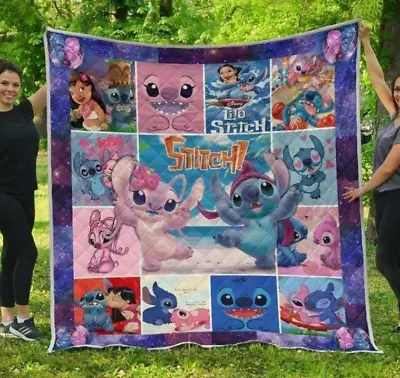 Stitch And Lilo I Choose You Stitch Angle Couple Lovers Sofa BLANKET BEST PRICE • $60.99