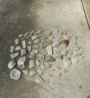 Lot Of Genuine Patapsco River Maryland Tumbled Beach Glass Clear Some Embossed • $6.49