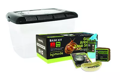 £52.99 • Buy Komodo Complete Giant African Land Snail Vivarium Kit 39 X 25 X 16 Cms