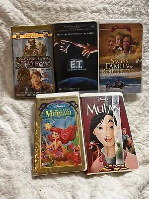 Disney & Universal Studio Children’s Movies - VHS Tapes - LOT Of 5 - Vintage • $13