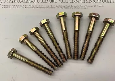 Pack Of 8 Brass / Gold Pinball Leg Bolts  • $33