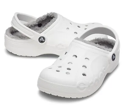 £60 • Buy Crocs™ Baya Lined Clog Super Warm Cosy Indoor Footwear Cold Weather White