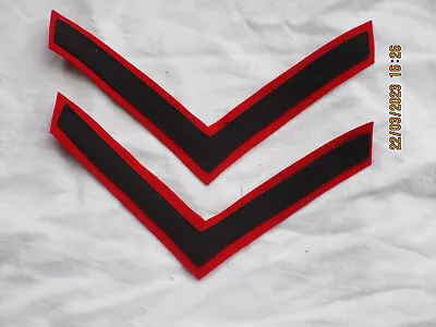 Lance Corporal Rank Insignia For Grey Greatcoat Boxed 1-Bar Chevrons 1 Pair • $19.02