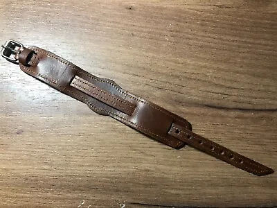 10mm Brown Leather Handmade WW1 Military Army Officer Trench Watch Strap Band • $22.50